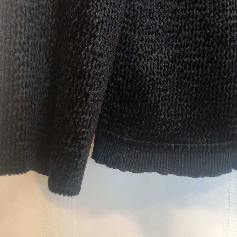 CHICOS Sz 3 Elegant Black Women's Cardigan Jacket PREWORN Pit to Pit 23 1/2" - Picture 9 of 15